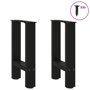Schwarze Couchtischbeine, 38 cm, 2er-Set