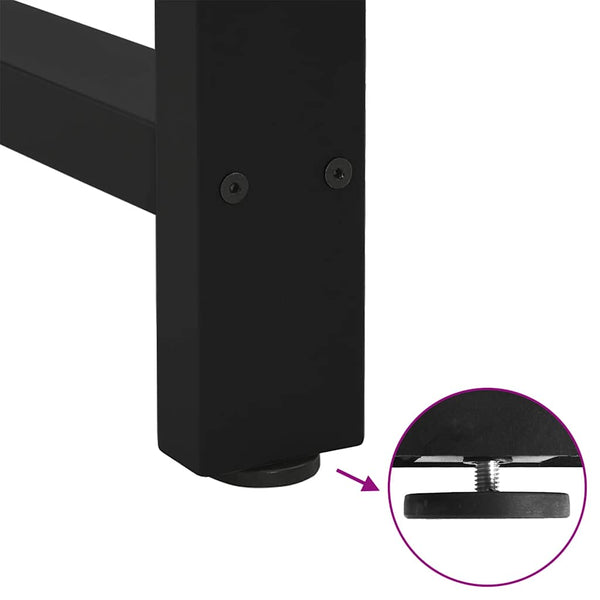Schwarze Couchtischbeine, 38 cm, 2er-Set