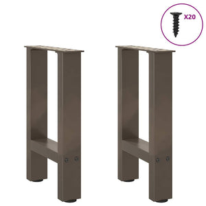 Couchtischbeine aus Stahl, 38 cm, 2er-Set