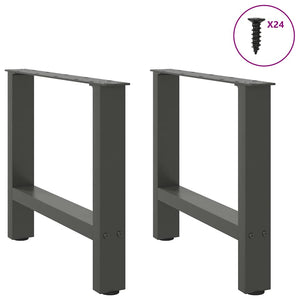 Couchtischbeine Anthrazit, 50x42-43 cm, 2er Set