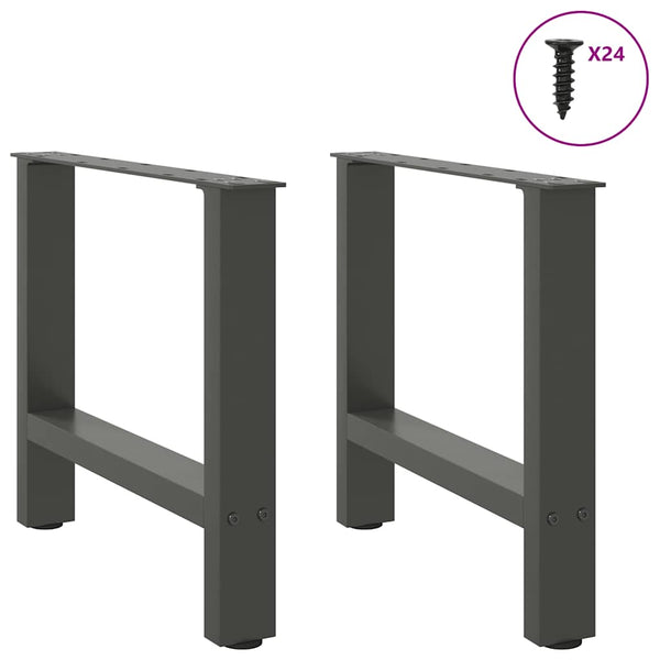 Couchtischbeine Anthrazit, 50x42-43 cm, 2er Set