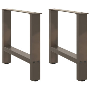 Couchtischbeine Naturstahl 50cm, 2er Set