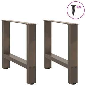 Couchtischbeine Naturstahl 50cm, 2er Set