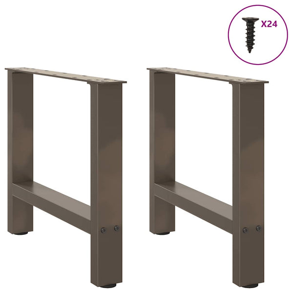 Couchtischbeine Naturstahl 50cm, 2er Set