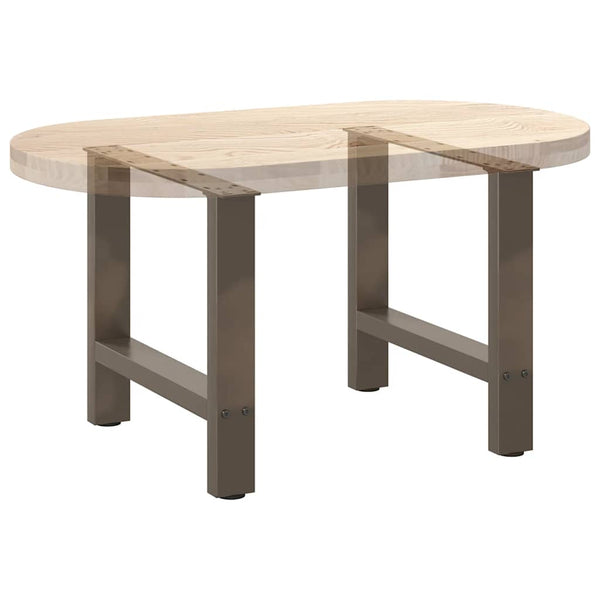 Couchtischbeine Naturstahl 50cm, 2er Set