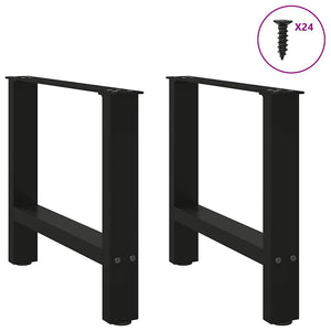Schwarze Couchtischbeine, 60cm, 2er Set