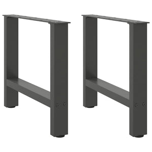 vidaXL Pieds de table basse Anthracite 2 pcs. 60x(42-43) cm Acier