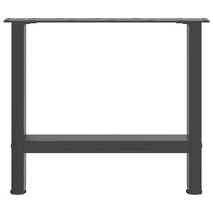 vidaXL Pieds de table basse Anthracite 2 pcs. 60x(42-43) cm Acier