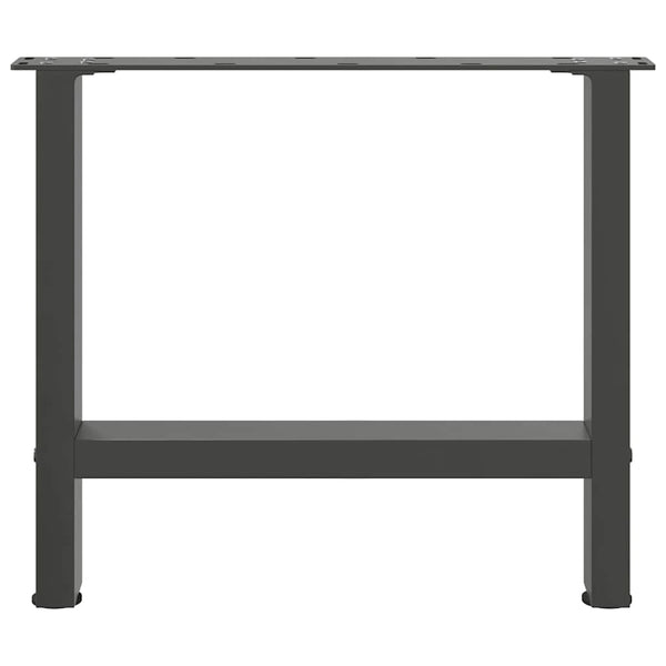 vidaXL Pieds de table basse Anthracite 2 pcs. 60x(42-43) cm Acier