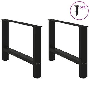 Schwarze Couchtischbeine 70 cm, 2er-Set