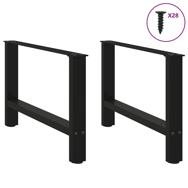 Schwarze Couchtischbeine 70 cm, 2er-Set