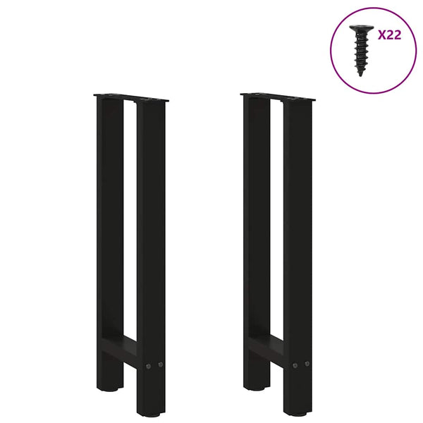 Konsolentischbeine Schwarz Stahl 38x72-73cm, 2er-Set