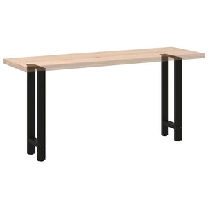 Konsolentischbeine Schwarz Stahl 38x72-73cm, 2er-Set