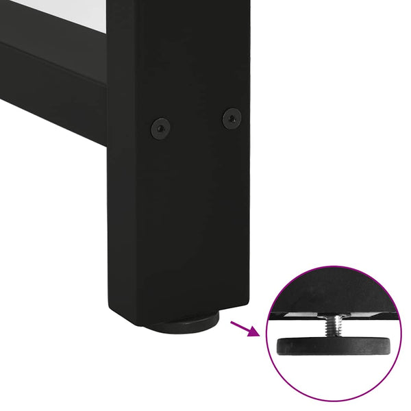 Konsolentischbeine Schwarz Stahl 38x72-73cm, 2er-Set