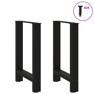 Esstischbeine Schwarz 50x72-73 cm, 2er Set