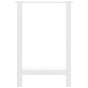 Weiße Esstischbeine aus Stahl, 50x72 cm, 2er-Set