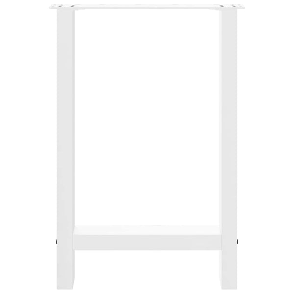 Weiße Esstischbeine aus Stahl, 50x72 cm, 2er-Set