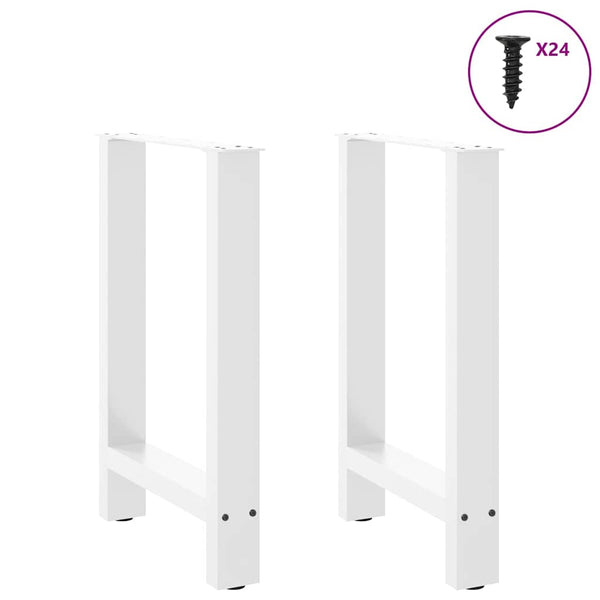 Weiße Esstischbeine, 60cm, 2er-Set