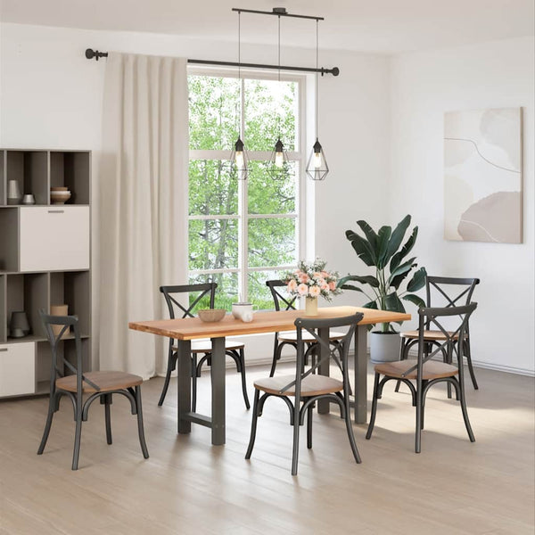 vidaXL Pieds de table de salle à manger anthracite 2 pcs 60x(72-73) cm Acier