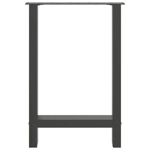 vidaXL Pieds de table de salle à manger anthracite 2 pcs 60x(72-73) cm Acier