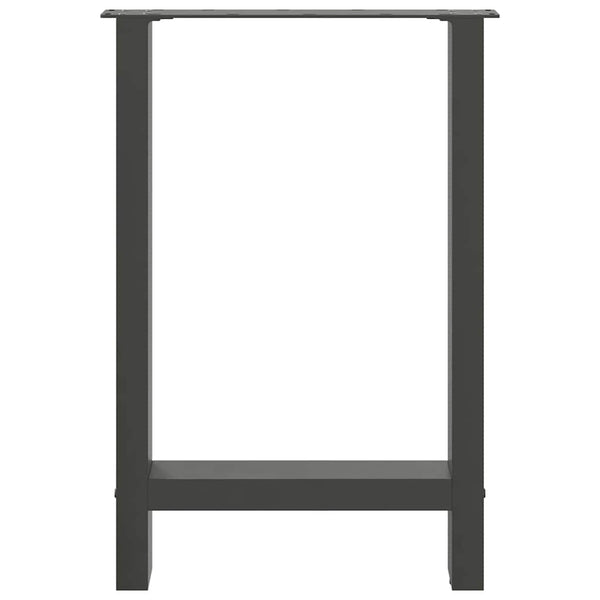 vidaXL Pieds de table de salle à manger anthracite 2 pcs 60x(72-73) cm Acier