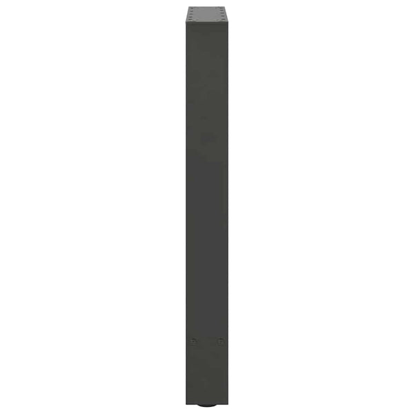 vidaXL Pieds de table de salle à manger anthracite 2 pcs 60x(72-73) cm Acier