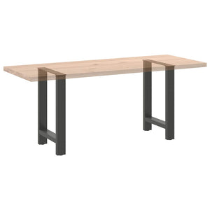vidaXL Pieds de table de salle à manger anthracite 2 pcs 60x(72-73) cm Acier