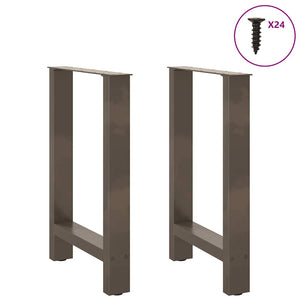 Esstischbeine aus Stahl, 60 cm, 2er-Set