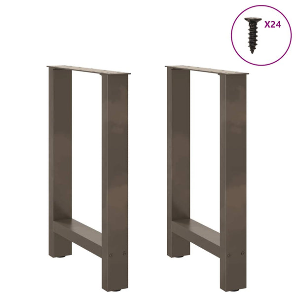 Esstischbeine aus Stahl, 60 cm, 2er-Set