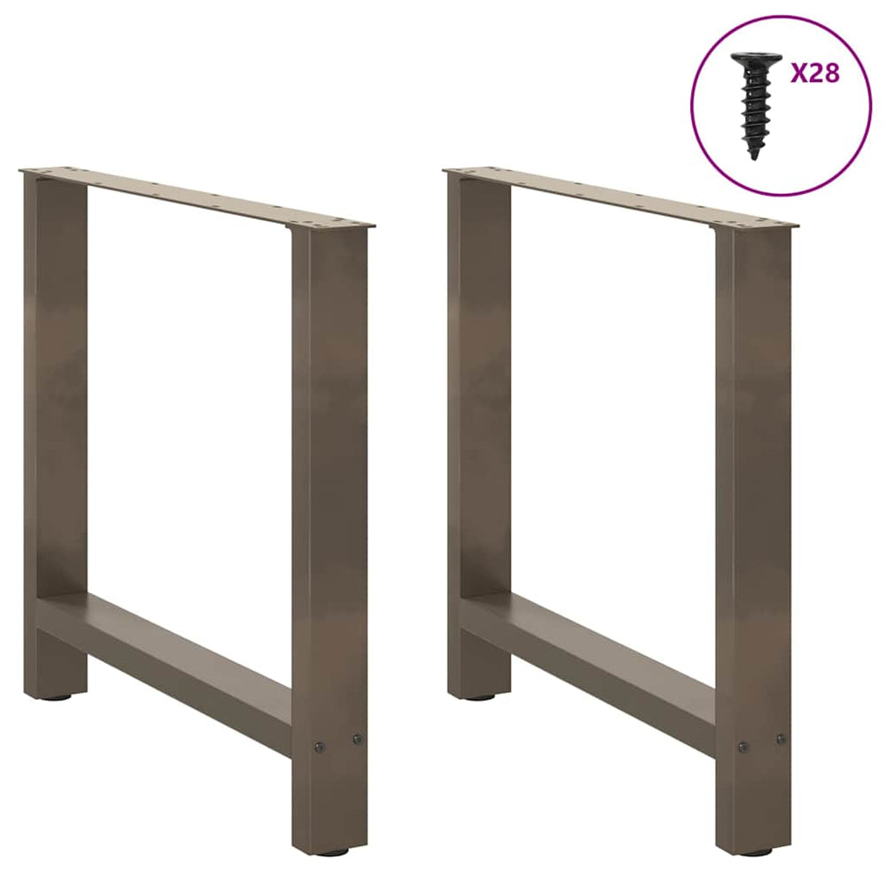 Esstischbeine aus Stahl, 70 cm, 2er-Set