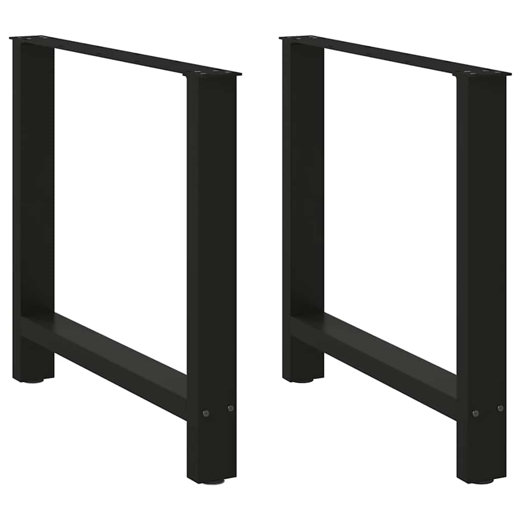 Schwarze Esstischbeine, 80 cm, 2er-Set