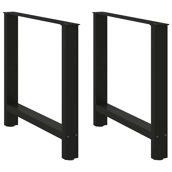 Schwarze Esstischbeine, 80 cm, 2er-Set