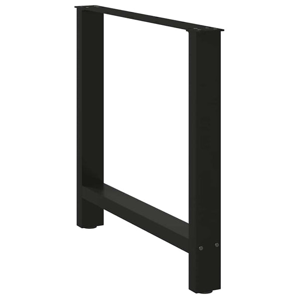 Schwarze Esstischbeine, 80 cm, 2er-Set