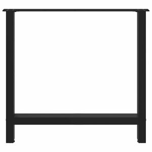 Schwarze Esstischbeine, 80 cm, 2er-Set