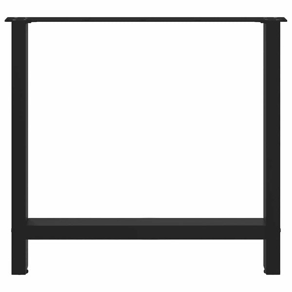 Schwarze Esstischbeine, 80 cm, 2er-Set