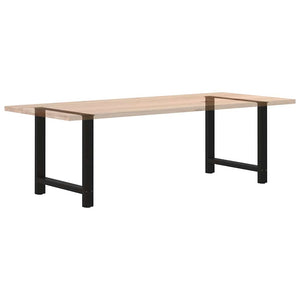 Schwarze Esstischbeine, 80 cm, 2er-Set