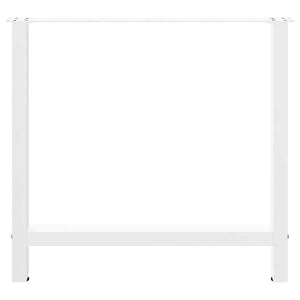 Esstischbeine Weiß, 80cm Stahl, 2er Set