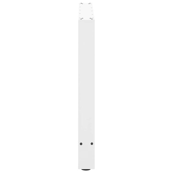Esstischbeine Weiß, 80cm Stahl, 2er Set