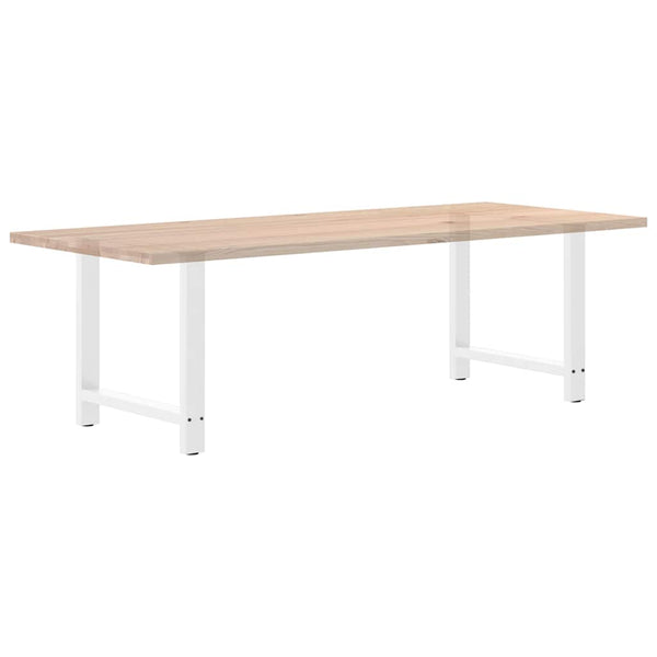 Esstischbeine Weiß, 80cm Stahl, 2er Set
