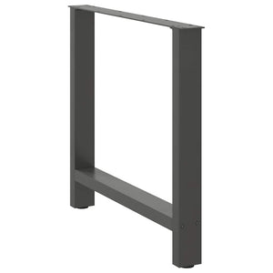 vidaXL Pieds de table à manger Anthracite 2 pcs 80x(72-73) cm Acier