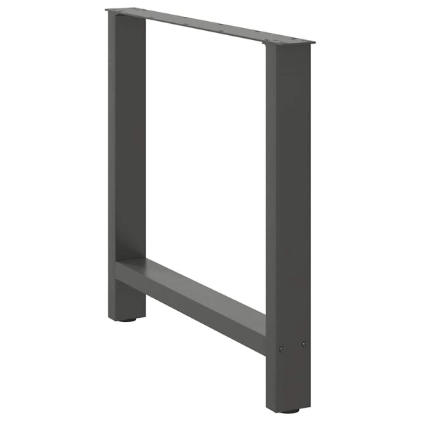 vidaXL Pieds de table à manger Anthracite 2 pcs 80x(72-73) cm Acier