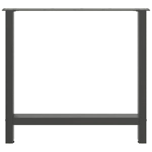 vidaXL Pieds de table à manger Anthracite 2 pcs 80x(72-73) cm Acier