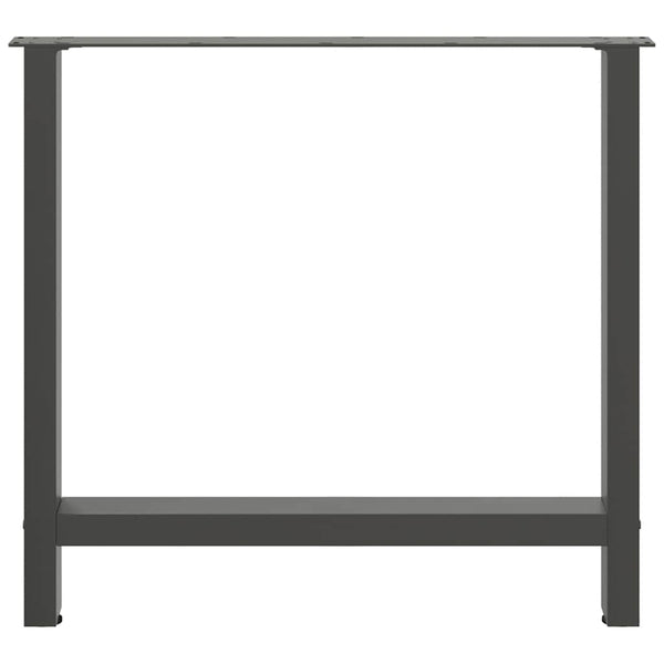 vidaXL Pieds de table à manger Anthracite 2 pcs 80x(72-73) cm Acier