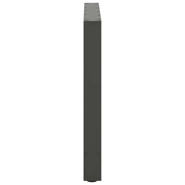 vidaXL Pieds de table à manger Anthracite 2 pcs 80x(72-73) cm Acier