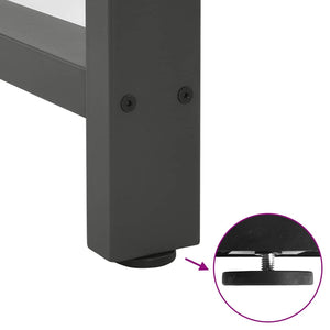 vidaXL Pieds de table à manger Anthracite 2 pcs 80x(72-73) cm Acier