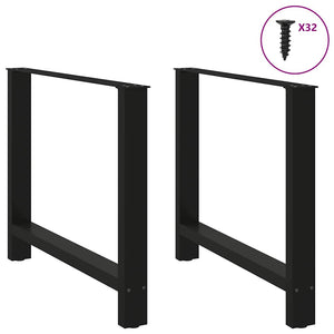 Esstischbeine Schwarz 90x72 cm, 2er Set