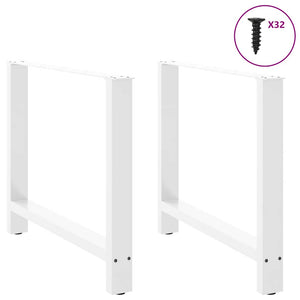 Esstischbeine Weiß, 90 cm, 2er Set