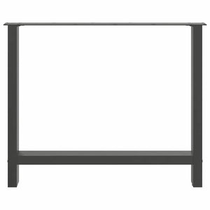 vidaXL Pieds de table à manger anthracite 2 pcs 90x(72-73) cm Acier