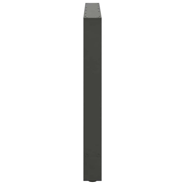 vidaXL Pieds de table à manger anthracite 2 pcs 90x(72-73) cm Acier