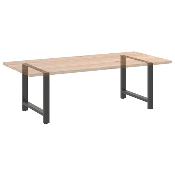 vidaXL Pieds de table à manger anthracite 2 pcs 90x(72-73) cm Acier